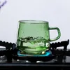 Weingläser farbenfrohe Kaffeetasse Borosilikat Glas Bernstein Tasse mit Griff Tee Saft Milch Wasser Küche Getränke Geschirr