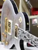 الترويج محدودة Run Crimson Ice Gray أحرف الغيتار الكهربائي 3 قطعة Flame Maple Neck Fire Tinlay Grover Imperial Gold9703244