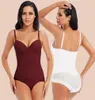 언더 와이어 흰색 바디 수트 여성 셰이퍼 스트레치 단색 부드러운 속옷 바디 수트 Shapewear 2208176761459