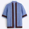 Summer's Summer Nuova camicia a maglia scavalcata, gallo in lana grossolana di lana grossolana da uomo Sy0016
