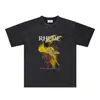 2024 RHUDE TSHIRT SUMBRE NOUVEAU CHIRTS DESSIGNER POUR LES HOMMES ET FEMMES COMMANDES DE LA MODE TRENDY ZRH012 PEINTURE D'HUILE DE VINS LAPÉE POUR FAIRE LE VIEUX T-shirt à manches courtes S-XXL