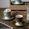 Pucharki Przyjazd Ins Medieval Coffee Cup i talerz Trwały Chiny termostabilność popołudniowa herbata Wysokiej jakości herbatę Wysokiej jakości kubek