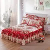 Bedding Sets 30Thicken Bed Skirt Double Lace Bedspread Polyester Sheet For Wedding Housewarming Gift Cover With Elastic