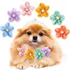 Dog Apparel Exquisite Flower Pet Cat Collar Bows With Pearl Diomand Lace Bulk Movable Puppy Charms For Small Supplies