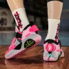 Ayakkabılar Yeni Moda Pembe Basketbol Ayakkabıları Kadınlar İçin Tasarımcı Kanca ve Döngü Spor Ayakkabıları Erkek Kapalı Eğitim Erkekler Spor Basketbol Spor Ayakkabı