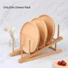 Keukenopslag Display Stand Practical Bamboo Pan Tool Plaat Boek Accessoire Home Cups Anti Slip Lid Dish Drainer Rack