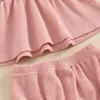 Clothing Sets Toddler Infant Kid Baby Girls Clothes Soft Sleeveless Button Front Tops Shorts Headband Summer Outifts