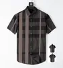 Plaid striped brand new shirts for men designer button designer shirts luxury Short Sleeved Single designer button up Asian size S-XXXL yyl