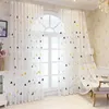 Curtain Nordic Style Geometric Triangle Embroidered Gauze For Living Room Balcony Bedroom Partition Window
