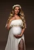 Maternity Dresses Pregnant woman photography props dresses without shoulder straps pregnant photo shooting set Bohemian wedding Q240413