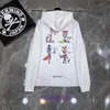 Hoodies Designer Chromms الأزياء غير الرسمية مع العلامة التجارية الكلاسيكية اليمنى Graffiti Man Man Skull Hoodie Mens والقطن النسائي مع العلامة الأصلية AHFG