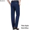 Herren Jeans 2024 komfortable hoch taillierte Design Elastic Business Casual Stretch Jeanshose Männliche Hosen plus Größe 30-42