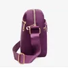 Sac à bandouliers Sac à bandoulière pour femmes Couleur solide imperméable Black Purple Casual Handbag Messenger