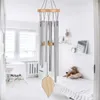 Dekorativa figurer 1pc Lucky Wind Chime 6 Rör som hänger Creative Home Gardens Courtyard Decoration Technology Wood Aluminium Tube Decor