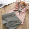 Kinder Designer -Kleidung Set Kids Fashion Plaid Print Sets Girls Marke Suits Kinder Neuheit Luxus Tops Hosen zweiteilige Sets von Whol3004814