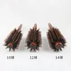 2024 3 Sizes Anti Static Wood Boar Bristle Hair Round Brush Hairdresser Styling Tools Teasing Brush For Hair Curly Comb Hair Brush for anti