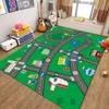 Cartoon Carpet Track Living Room Sofa Coffee Table Floor Mat Childrens Bedroom Bedside Blanket Full Coverage Easy to Maintain