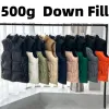 Vests puffer jacket vest puffer vest winter coat Unisex true 500g duck down fill with hood windbreaker waterproof top version wholesale