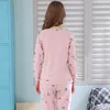 Abbigliamento per la casa Girl Cartunato Stampa set di pigiama per donne 2024 Autunno Cotton Long Sleeve Piajama PIJAMA FEMM FEMMBLE Homewear