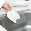 Armazenamento de cozinha 1pc panos de panos de prateleiras de sucção de sucção prateleiras de clipe de pia de pia Organizador de banheiro de drenagem