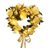 Декоративные цветы в форме сердца цветок венок с луком День Святого Валентина висят для свадебной входной двери декора