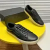 Designerschuhe Court Sneakers Männer Trainer Echte Leder -Plattform bestickter Logo Signature Sneaker mit Box