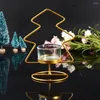 Portabandine pentagramma albero di Natale in ferro d'oro ornamenti candelabri candele per la cena creativa per la festa di nozze decorazioni da tavolo da tavolo