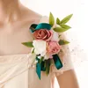 Fiori decorativi The Bride Bridesmaid Wedding Party Colso Corso decorazione Accessorio fiore a spalla floreale artificiale