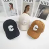 Ball Caps Fashion Corduroy Baseball Cap Lettre dames C.