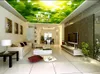 Papéis de parede papel de parede personalizado para paredes de folhas verdes afrescos do teto Murais 3D Decoração em casa