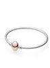 925 Sterling Silver Armband Set Original Box för Rose Gold Clasp Charm Bangle Women Gift Jewelry259a6208581