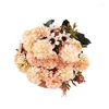 Decoratieve bloemen Pieter nep Luxe boeket Bruiloft Decoratie Huistafel Decor Pink Blue Red Artificial Accessories