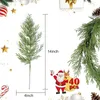 Decorazione per feste 40 pezzi Cedar artificiale rametti rametti finti rami spray cypress gambi di pino picks vegetazione di plastica natalizio fai da te