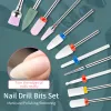 Bits 7/8Pcs With Box Diamond Milling Cutters Nail Drill Bits For Electric Drill Manicure Pedicure Machine Nail Tools Accessories