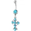 Navel Bell Button Rings D0550 Cross Belly Ring Mix Colors01234562997302 Drop Delivery Jewelry Body Dh0Gt