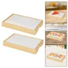 Borden ijs sushi serveerschotel duurzame bord rechthoekige schotel sashimi lade voor thuisrestaurant