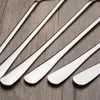 Coffee Scoops 6pcs Metal Long Spoon Ice Cream Soda Western Scoop Milk Tea Mixing Spoons For Bar Dessert Shop Cafe Party Drinking Supplies