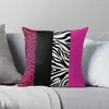 Almohada de cebra rosa y rayas de estampado de animales de leopardo shough s para niños fundas de almohada sentada