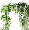 2m Wisteria Flowers Artificial Flowers Vine Garland Wedding Arch Decoration Fake Plants Folhagem Rattan traseiro Flores falsas decoração de casa3106244