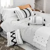 Pillow DUNXDECO Cover Decorative Tufting Case Modern Simple Morocco White Black Geometric Tassels Sofa Bedding Coussin