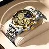 Polshorloges lige mode dames kijken naar top roestvrijstalen waterdichte sport horloges voor date quartz montre femme box