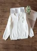 Spring White Girls Outerwear 100 Cottton Cardigan Sweater Kid Jacket Children Clothes For 1 2 3 4 5 Years Old 185061 211104249G5678147