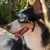 Vestuário para cães puxe o vento para tocar óculos de estimação frios óculos de sol à prova d'água à prova de vento óculos anti-UV para cães médios e grandes