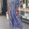 Abiti casual sperimentano comfort da donna a v manica corta maxi abito sciolto di kaftan a lungo perfetta per la spiaggia estiva