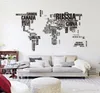 Big letters world map wall sticker decals removable world map wall sticker murals map of world wall decals art home decor280K7238618