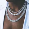 Ювелирные изделия хип -хопа Новый дизайн Sier Chain Unsex Charm Bling Кубинское ожерелье