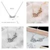 Pendant Necklaces Gold Sier Queen Crown Chain Necklace Zircon Crystal Letter Women Fashion Jewelry Birthday Gift 3 Color For Choice Sh Dh8Rz