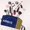 Сумки для хранения Custom Airbus Fighter Pilot Travel Cosmetic Bag Women Aviation Airplane Toolery Makeup Organizer Lady Beauty Dopp Kit