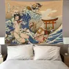 Tapestries Japanese Blanket Big Tapestry Whale Arowana Dragon Phoenix Totem Wall Hanging Bohemian Bed Home Decor