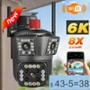 IP Cameras HD 8MP PTZ WiFi 4K Camerie 6K 12MP Trois écrans 8x Zoom Security Protection Motion Human Detection Human Outdoor IP CCTV survivance 24413